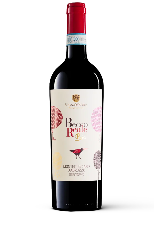 Botella de Becco Reale Montepulciano d’Abruzzo DOC Bio Vegan Vigna Madre 75 cl