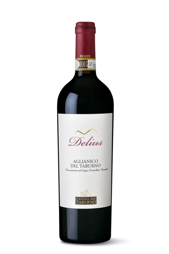 Botella de Delius Aglianico del Taburno DOCG 2020 75 cl