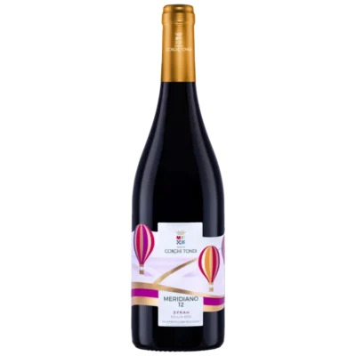 Botella de Meridiano 12 Syrah Sicilia DOC Gorghi Tondi 75 cl