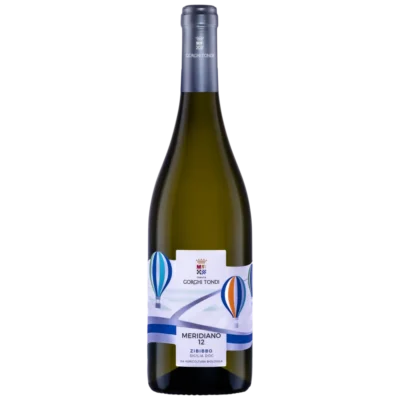 Botella de Meridiano 12 Zibibbo Secco Sicilia DOC Gorghi Tondi 75 cl