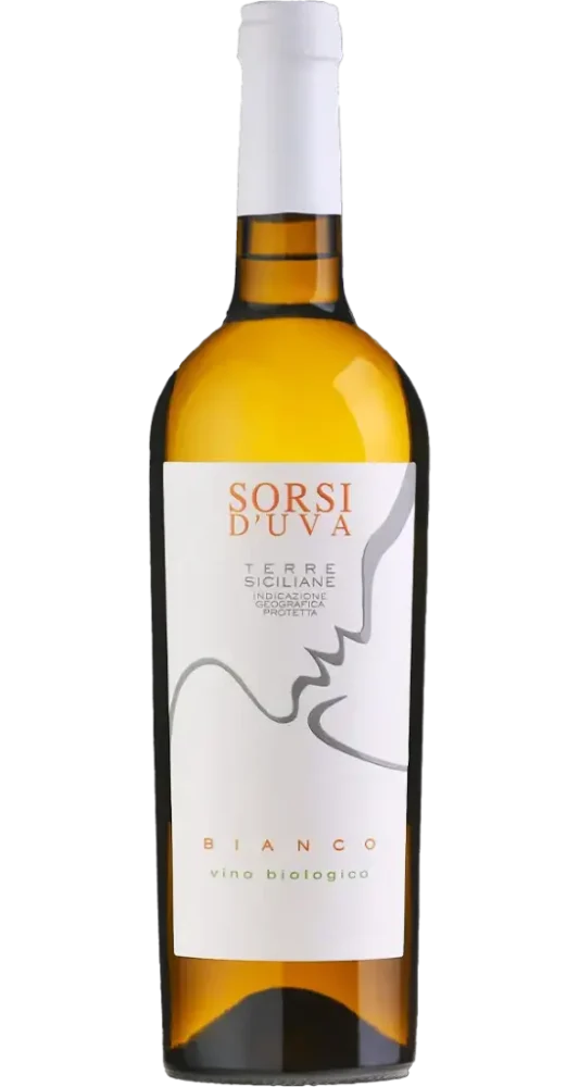 Botella de Sorsi d’Uva Racina Bianco IGP Bio Mannirà 75 cl