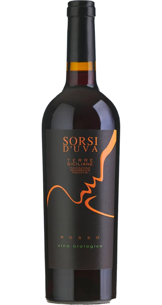 Botella de Sorsi d’Uva Racina Rosso IGP Bio Mannirà 75 cl